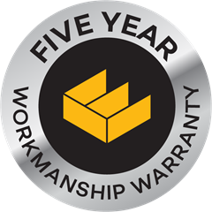 Five year workmanship warranty